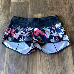 Floral Lululemon Athletic Shorts